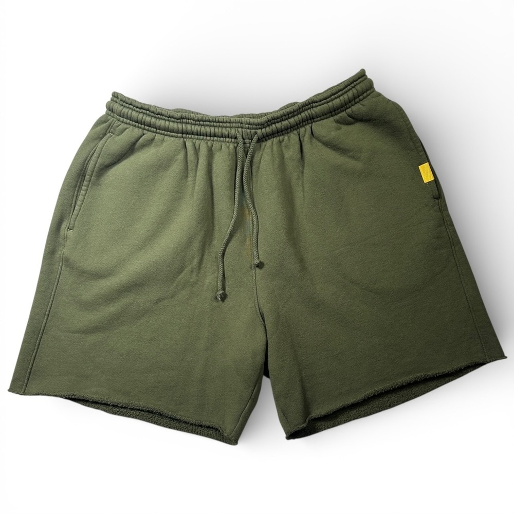 Yellow Label Co Shorts Mens L Green Drawstring Elastic Waist‎ 6" Inseam USA Made